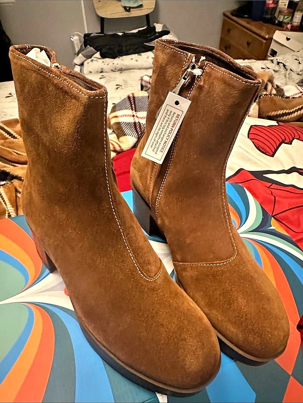 Lazo The Siren Brown Suede Ankle Boots